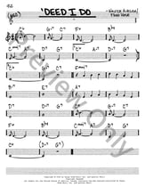 deed I Do piano sheet music cover